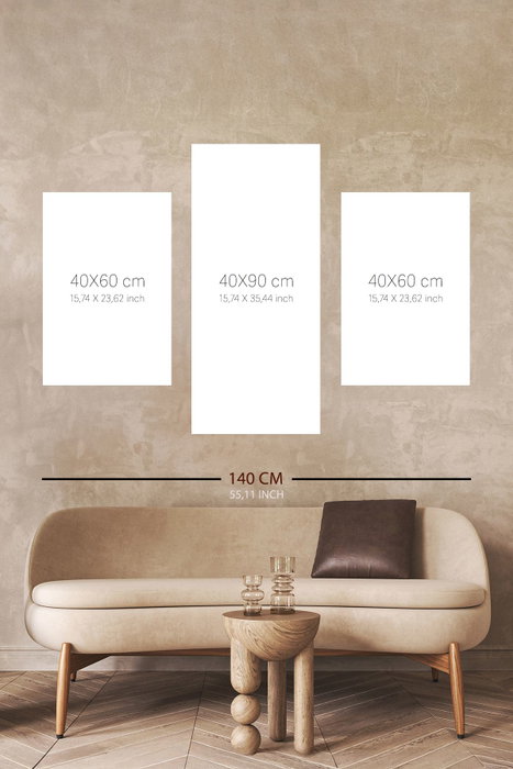 Wallity Set de 3 Pinturas Decorativas en Lienzo Multicolor Wallity Set de 3 Pinturas Decorativas en Lienzo Multicolor